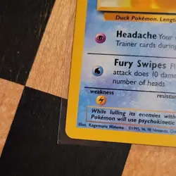 Vintage Pokemon Psyduck 53/62 Common Fossil 50 HP 1999 Vintage Base Set - Image 3