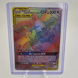 Pokemon Moltres Zapdos Articuno GX Rainbow 69/68 Hidden Fates NM - Image 3