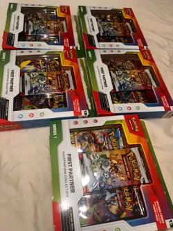 Pokemon TCG First Partner Illustration Collection Series 1 Sealed Lot of 5 Boxes - Image 2