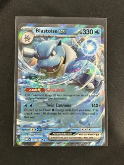 Blastoise ex 009/165 Double Rare Pokemon TCG Scarlet & Violet: 151 NM - Image 1
