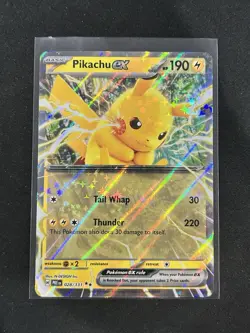 Pikachu ex 028/131 Double Rare Pokemon TCG Prismatic Evolutions NM/M - Image 1