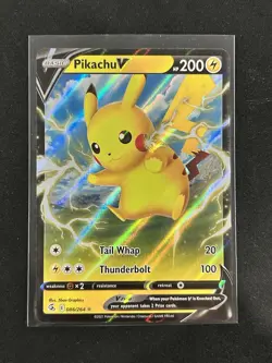Pikachu V 086/264 Ultra Rare Pokemon TCG Sword & Shield Fusion Strike NM - Image 1