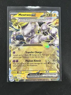 Mewtwo ex 058/182 Double Rare Pokemon TCG Scarlet & Violet Paradox Rift NM - Image 1