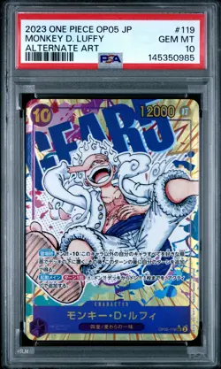 2023 ONE PIECE JAPANESE OP05-AWAKENING OF THE NEW ERA MONKEY D. LUFFY PSA 10 - Image 1