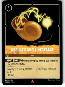 Disney Lorcana The First Chapter 34/204 EN1 Ursula's Shell Necklace - Image 1