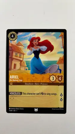 Ariel On Human Legs Disney Lorcana First Chapter #1/204 Non Foil Little Mermaid - Image 1