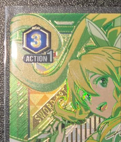 Signed UNION ARENA Sword Art Online UA15BT/SAO-1-060 SR☆☆ Leafa Japanese Card - Image 3
