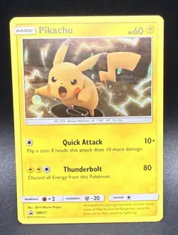 Pikachu SM227 Sun & Moon Black Star Promo Holo Pikachu Basketball Holo SEE CARD! - Image 1