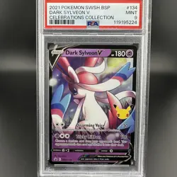 PSA 9 Dark Sylveon V SWSH BSP #134 Celebrations Collection Promo Cards Holo - Image 1