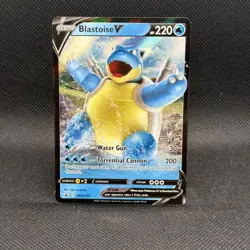 Pokemon TCG Blastoise V SWSH101 Sword & Shield Promo Holo Card 220HP English - Image 1