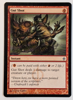 MTG - 1x Gut Shot - New Phyrexia - NM/LP - Uncommon - Magic the Gathering - 2011 - Image 1