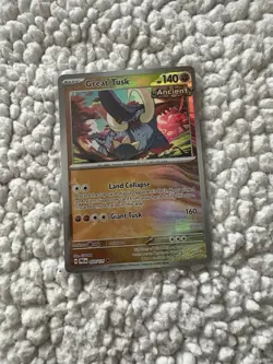 Pokemon TCG Prismatic Evolutions 055/131 Great Tusk Master Ball Reverse Card ￼ - Image 1