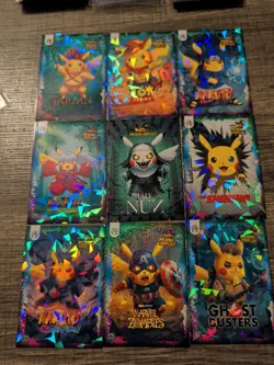 Pokemon Pikachu Cosplay FE Holiday Box Hits. Non Tcg Fan Art Cards. Lot# (11) - Image 1