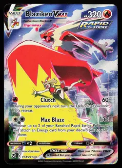 Blaziken VMAX TG15/TG30 Holo Silver Tempest Trainer Gallery Pokemon Card - Image 1
