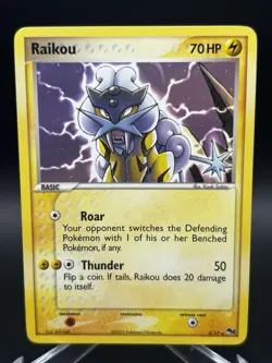Raikou 3/17 Pop Series 2 Promos Non Holo Pokemon Card 2005 LP+ - Image 1