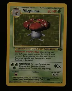 Pokemon Vileplume Jungle Set Holo Rare 15/64 Unlimited Holofoil Pokemon Card TCG - Image 3