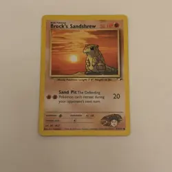 Brock's Sandshrew 072/132 Common Gym Heroes Pokemon Card 1999-2000 WOTC LP - Image 2