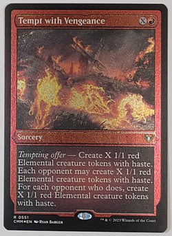 MTG - Tempt with Vengence - Commander Masters - Magic - Etched Foil - NM Red - Image 1
