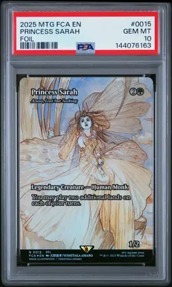 2025 MTG FINAL FANTASY THROUGH THE AGES FOIL #0015 PRINCESS SARAH PSA 10 - Image 1