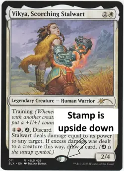 Vikya, Scorching Stalwart v2 (Misprint) [Universes Within] MTG - Image 3