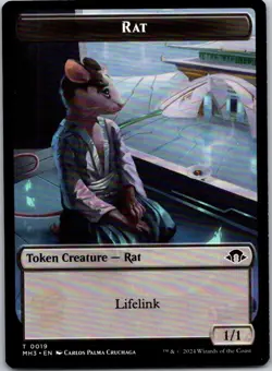 Magic the Gathering Rat 0019 Token Modern Horizons 3 MTG Free Shipping! - Image 1