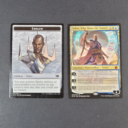 MTG - 1x Teferi Who Slows the Sunset + Emblem - Innistrad Midnight Hunt - LP/NM - Image 2