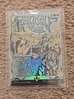 MTG GANDALF THE WHITE BORDERLESS POSTER FOIL The Lord of the Rings NM LOTR - Image 1