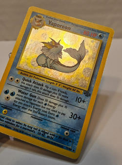 Vaporeon 12/64 Holo Rare Unlimited Jungle Pokemon 1722 - Image 3