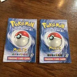 LOT Original 1999 Pokemon Trading Card Game Starter Rule Booklet Version 1 and 2 - Image 1