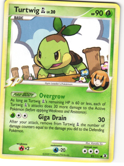 Turtwig GL Common Pokemon TCG Rising Rivals 85/111 - Image 1