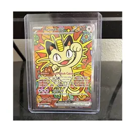 Pokemon Meowth EX Full Art Holo Card 122/088 PDR Set 170 HP - Image 1