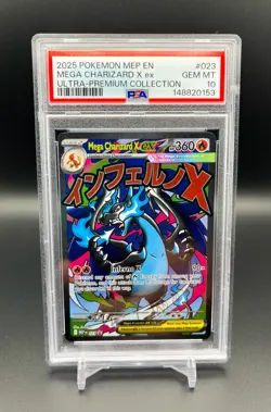 2025 Pokemon MEP EN Mega Charizard X EX Ultra Premium #023 PSA 10 GEM MINT - Image 1