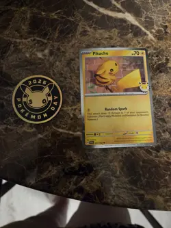 Pikachu 051/162 Temporal Forces (2026 Pokemon Day Stamp) Cosmos Holo NM - Image 1