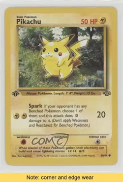 Pikachu 1st Ed. Pokemon Jungle #60 1999 READ - Image 1