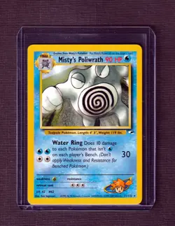 MISTY'S POLIWRATH Pokemon Non Holo 1999-00 #31/132 Gym Heroes Never Played AA - Image 1