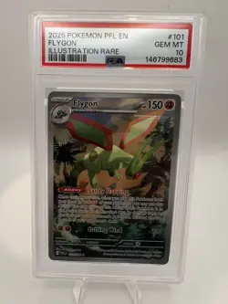 Pokemon Flygon 101/094 Phantasmal Flames Illustration Rare Holo EN PSA 10 2025 - Image 1