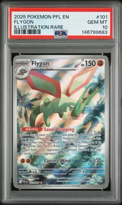 Pokemon Flygon 101/094 Phantasmal Flames Illustration Rare Holo EN PSA 10 2025 - Image 3