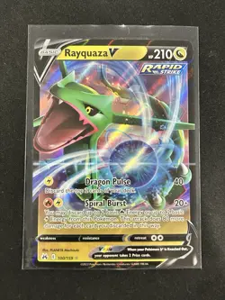 Rayquaza V 100/159 Ultra Rare Pokemon TCG Crown Zenith NM/M - Image 1