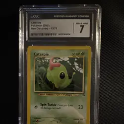 Pokemon TCG Caterpie 53/75 Neo Discovery 1st Edition Regular Common CGC 7 (2001) - Image 1