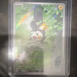 Pokemon Emolga 112/086 Sv: Black Bolt Illustration Rare Holo English Basic 70 HP - Image 1