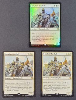 MTG - 3x Benalish Marshal - Dominaria - LP/NM - 1x Foil - 2x Regular - #6 Magic - Image 1