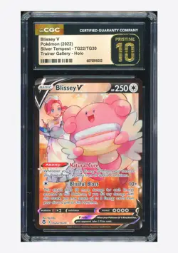 Pokemon CGC 10 PRISTINE Blissey V Ultra Rare 2022 TG22/TG30 Silver Tempest ENG - Image 1