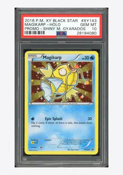 Pokemon PSA 10 Magikarp Holo Promo 2016 XY143 XY Shiny Mega Gyarados English - Image 1