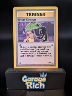 Erika's Kindness 103/132 - LP - Gym Challenge Pokemon TCG Vintage WOTC 1999 - Image 1