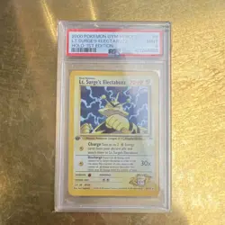 Pokemon Lt. Surge's Electabuzz 6/132 Gym Heroes Wizards Holo 1st Ed PSA 9 HP/70 - Image 1