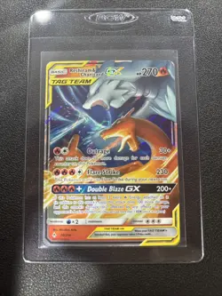Pokemon TCG Reshiram & Charizard GX 20/214 Tag Team Ultra Rare EX VG Condition - Image 1