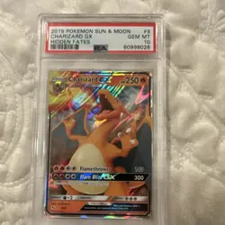 PSA 10 Charizard GX Pokemon TCG Hidden Fates 9/68 Ultra Rare Holo 2019 - Image 1