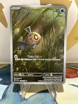 Feebas 198/191 Pokemon TCG Surging Sparks Illustration Rare NM - Image 1