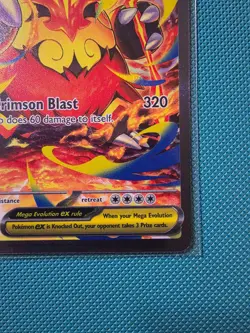 Pokemon ME: Ascended Heroes Mega Emboar ex 273/217 Special Illustration Rare SIR - Image 4