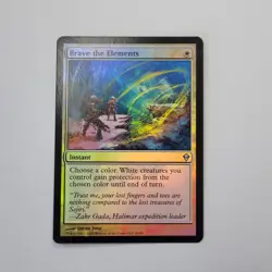 MTG - 1x Brave The Elements - Zendikar - NM/LP - Foil - Magic The Gathering #4 - Image 2
